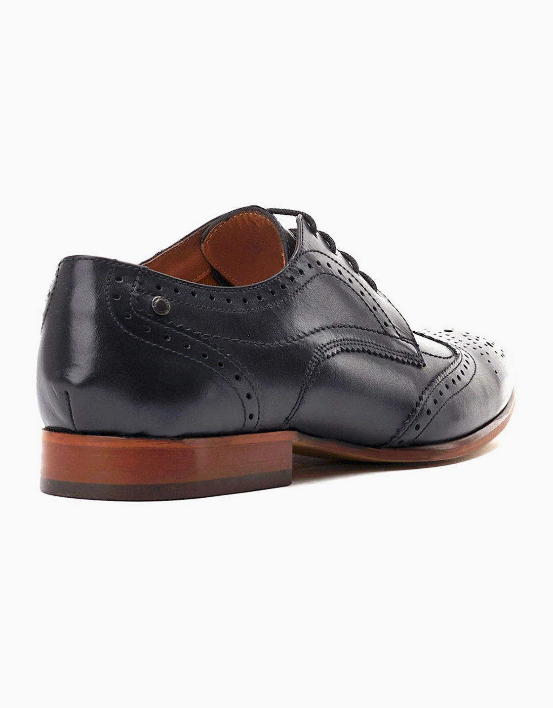 Base London Barbera Brogues Mens Shoes Black