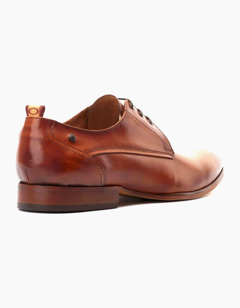 Base London Gambino Mens Derby Shoes Burnt Tan