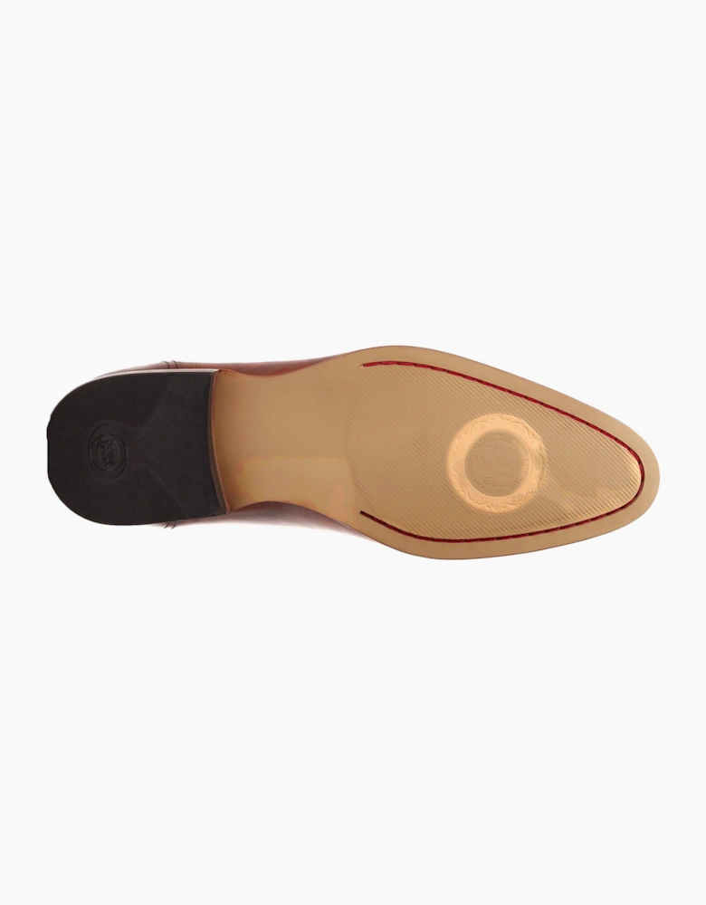 Base London Gambino Mens Derby Shoes Burnt Tan