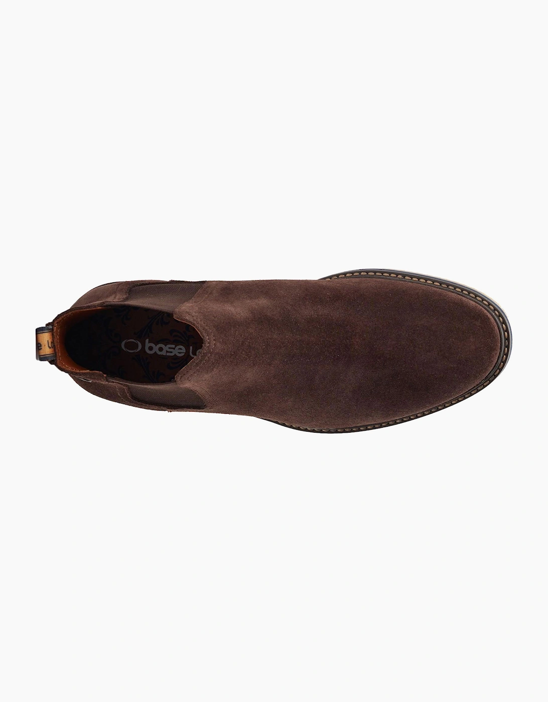 Base London Hooper Suede Mens Chelsea Boots Dark Brown