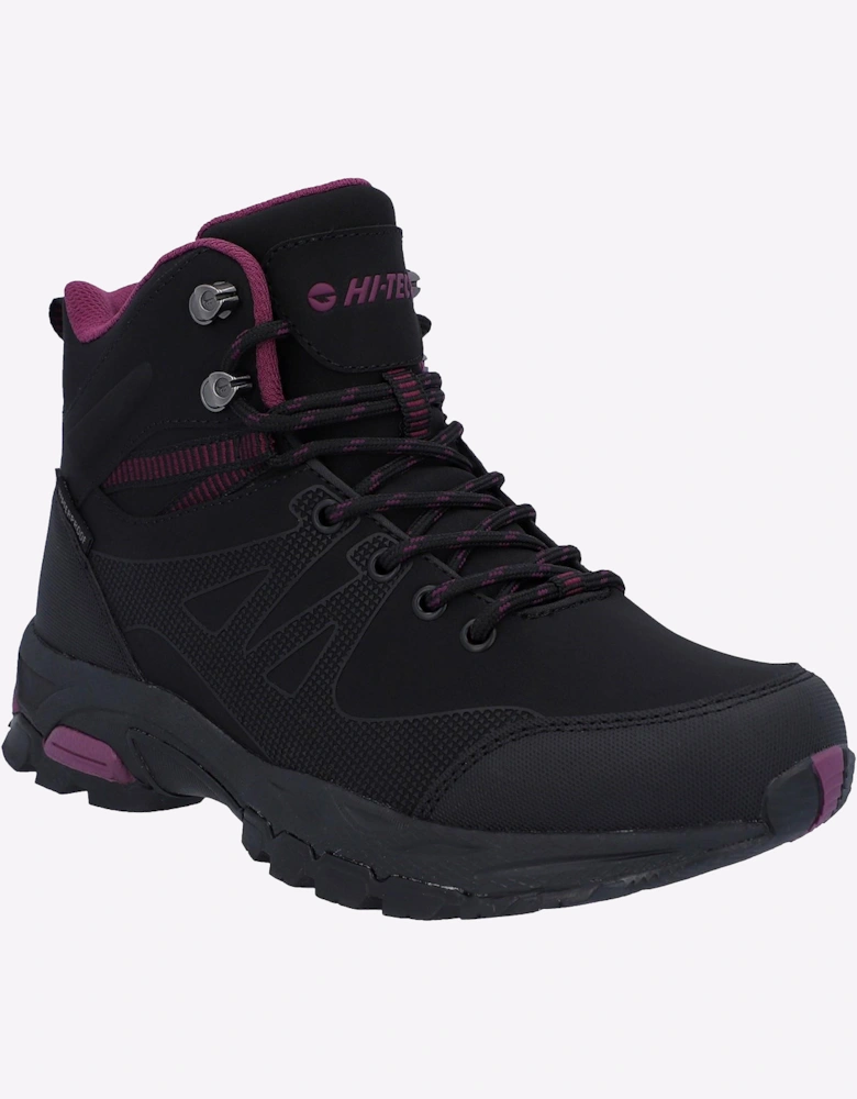 Hi-Tec Jackdaw Mid Waterproof Womens Boots Black/Burgundy