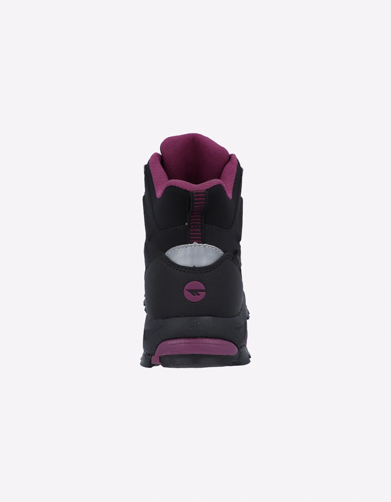 Hi-Tec Jackdaw Mid Waterproof Womens Boots Black/Burgundy