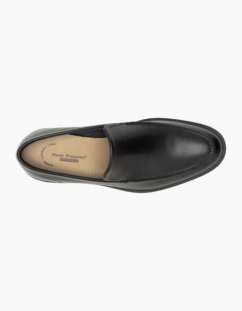 Hush Puppies Banker Waterproof Mens Loafers Black