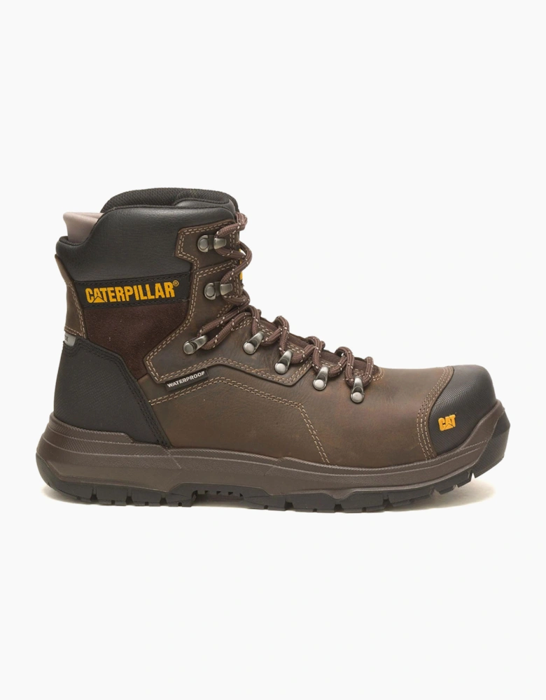 Caterpillar Safety Caterpillar Diagnostic 2.0 Safety Boot Waterproof Mens Coffee