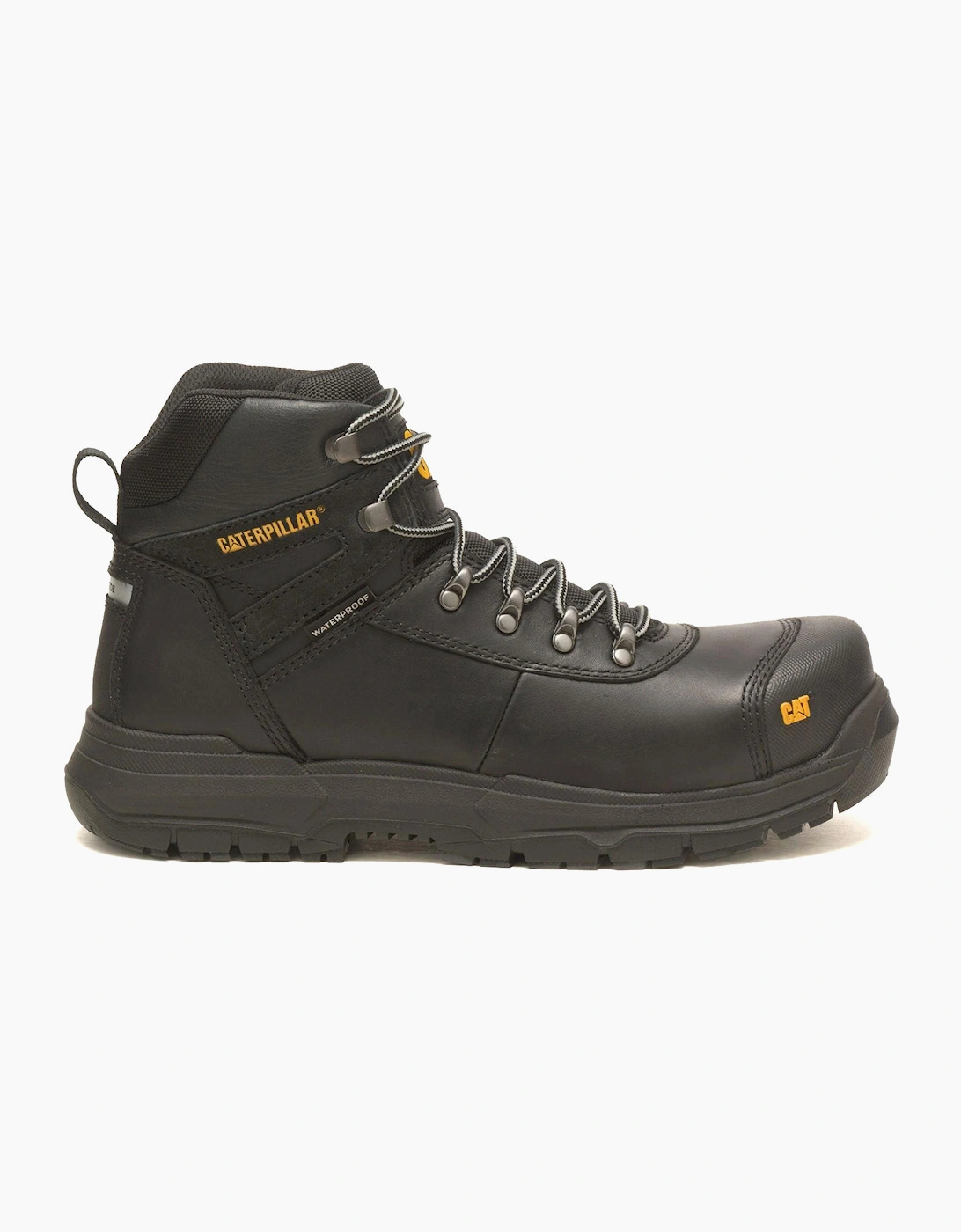 Caterpillar Safety Caterpillar Pneumatic 2.0 Waterproof Leather Mens Safety Boots Black