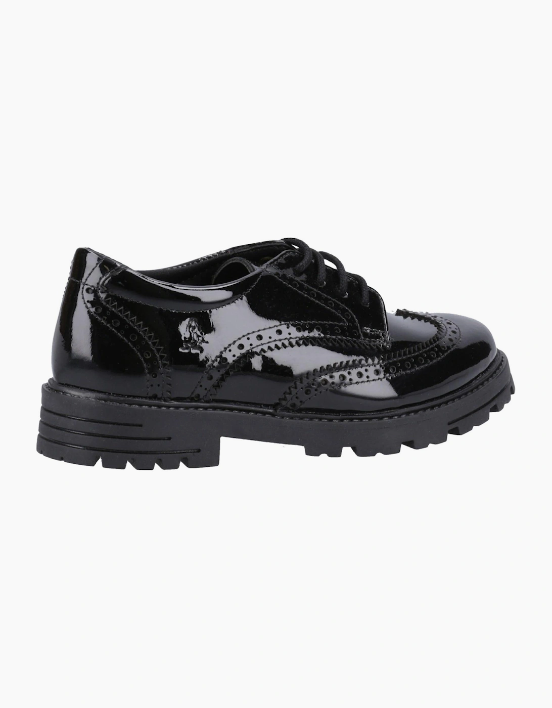 Hush Puppies Maxine Patent Junior Girls School Shoes Black