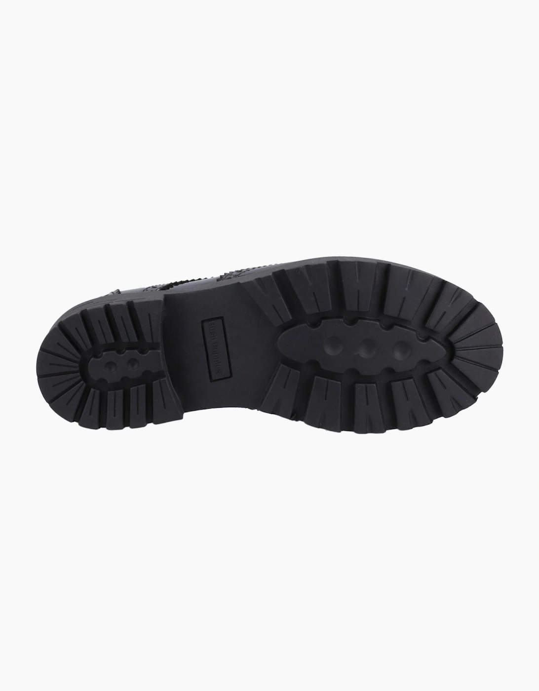 Hush Puppies Maxine Patent Junior Girls School Shoes Black