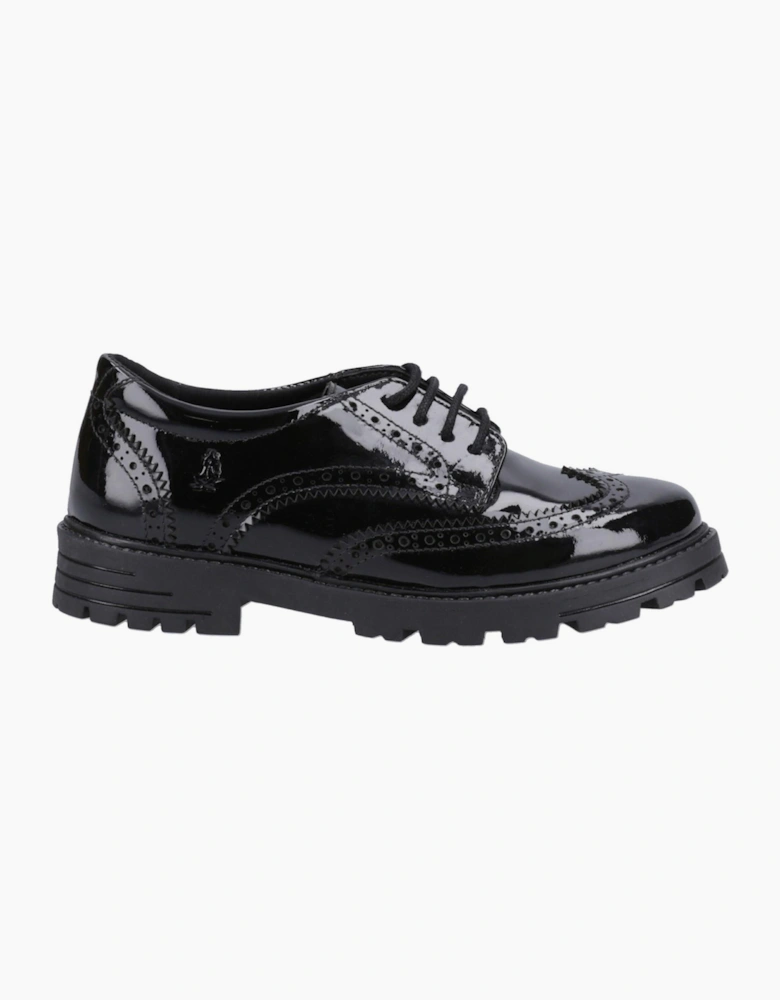 Hush Puppies Maxine Patent Junior Girls School Shoes Black