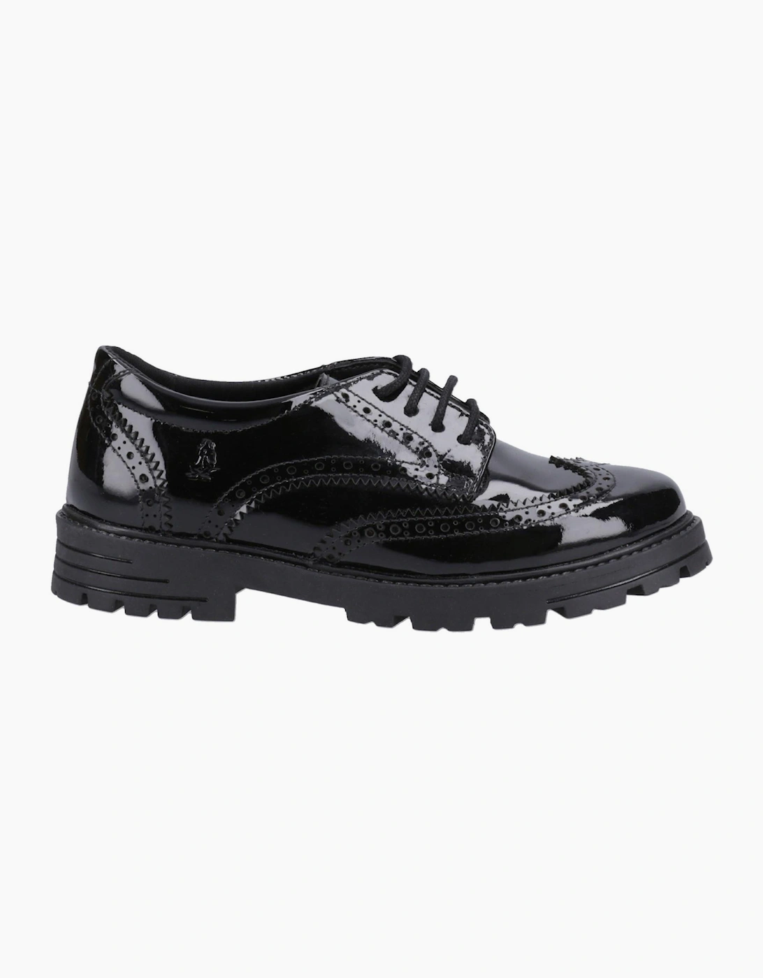Hush Puppies Maxine Patent Junior Girls School Shoes Black