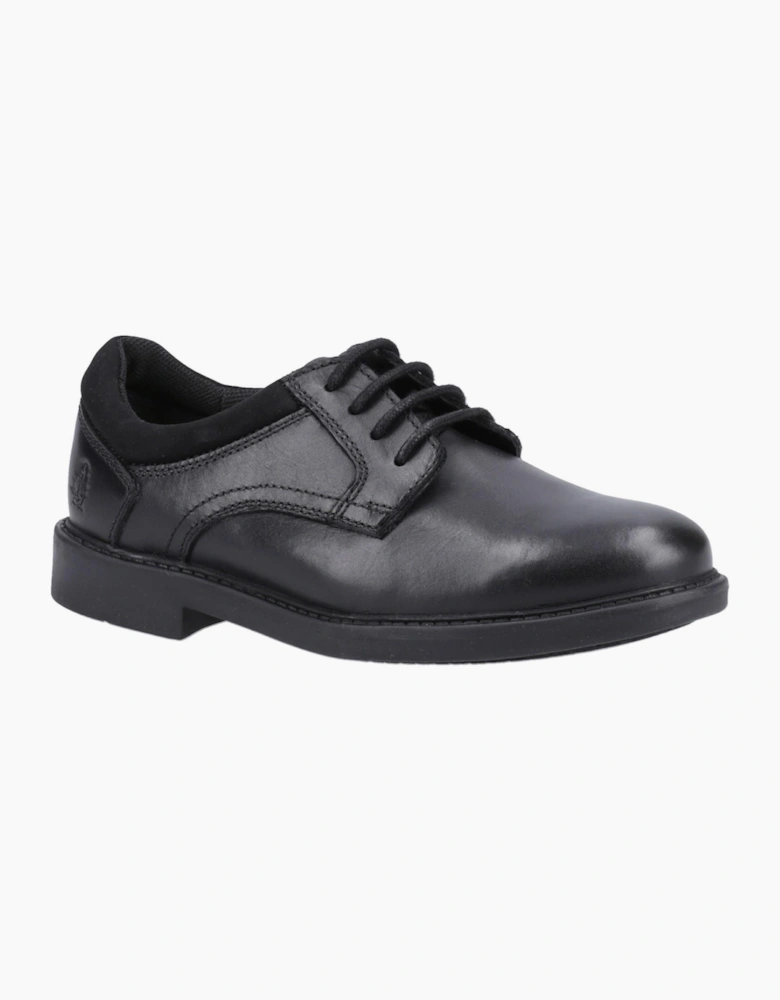 Hush Puppies Tommy Junior Boys School Shoes Black