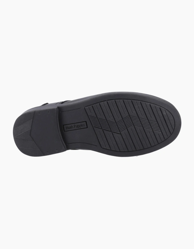 Hush Puppies Tommy Junior Boys School Shoes Black