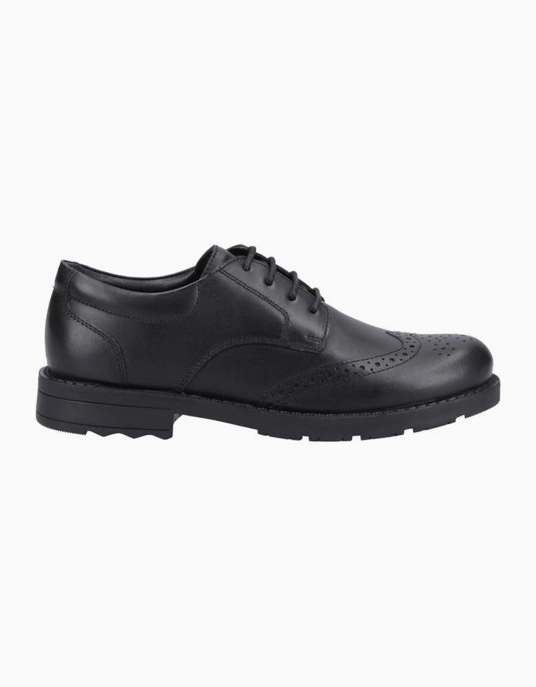 Hush Puppies Brian Junior Kids School Shoes Black