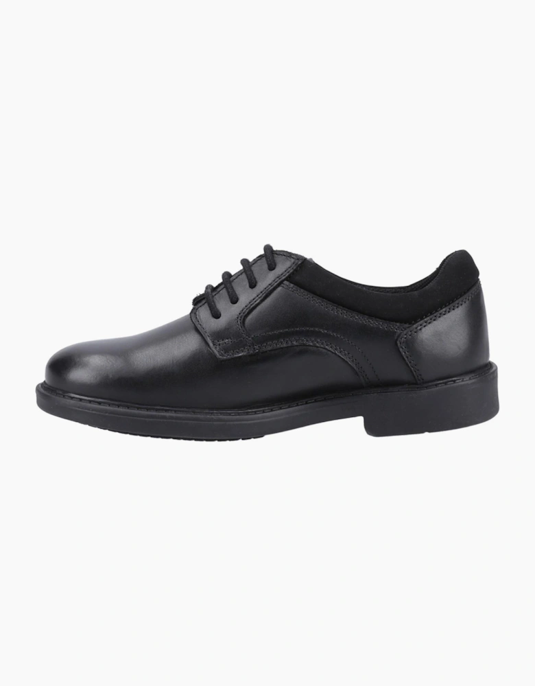 Hush Puppies Tommy Junior Boys School Shoes Black