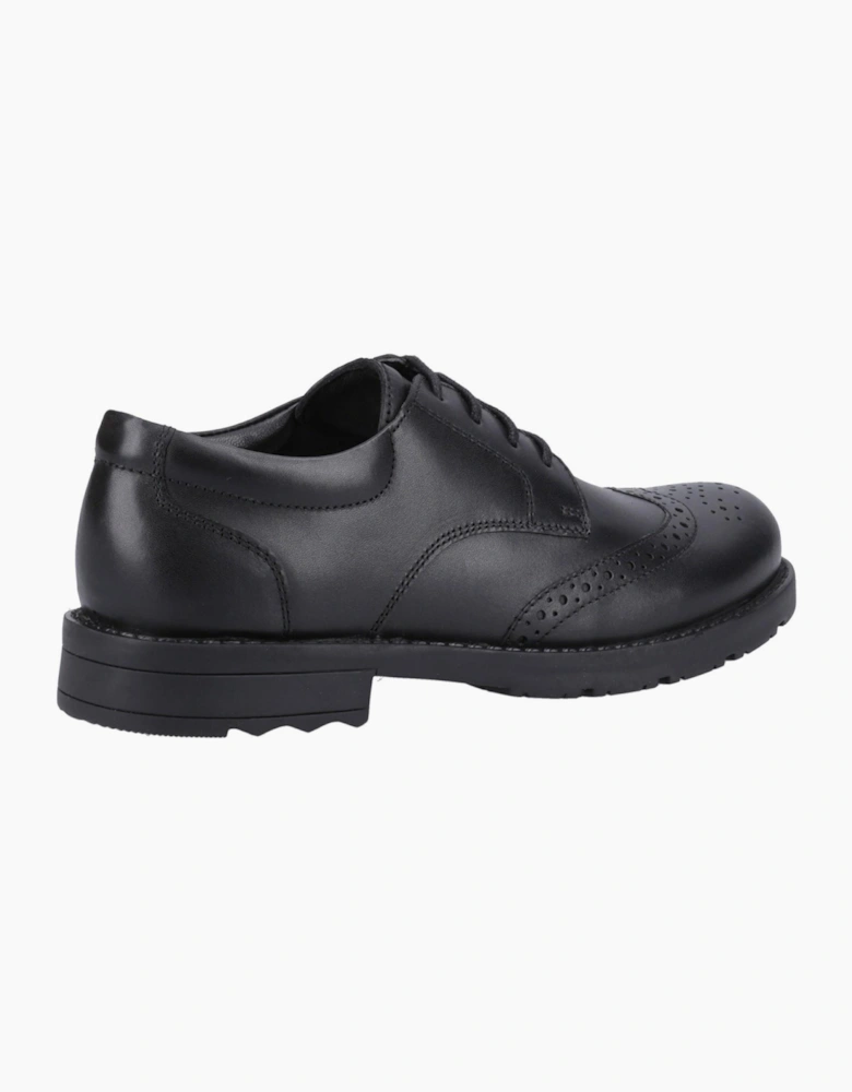 Hush Puppies Brian Junior Kids School Shoes Black