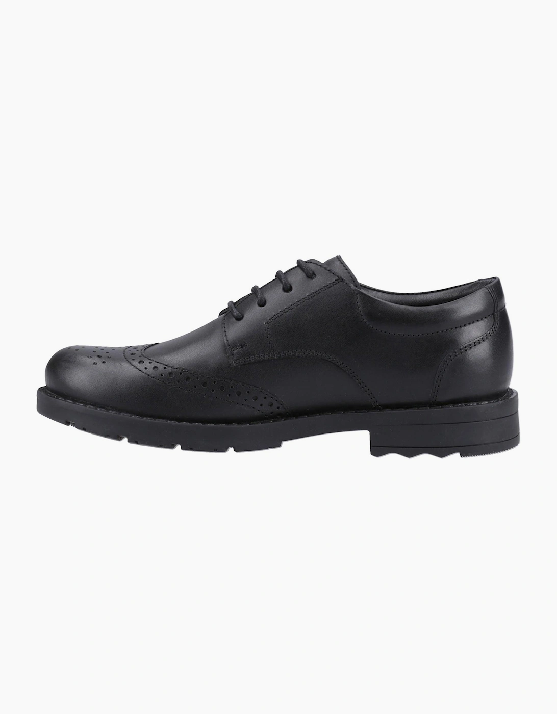 Hush Puppies Brian Junior Kids School Shoes Black