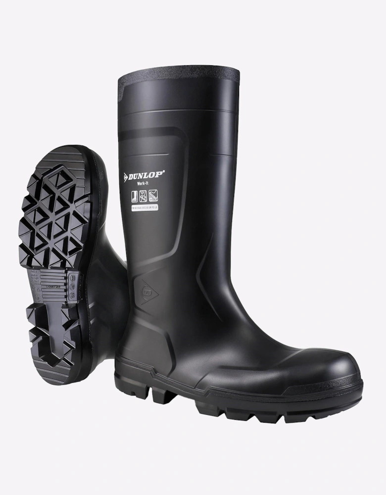 Dunlop Work-It Waterproof Safety Wellingtons Womens Black