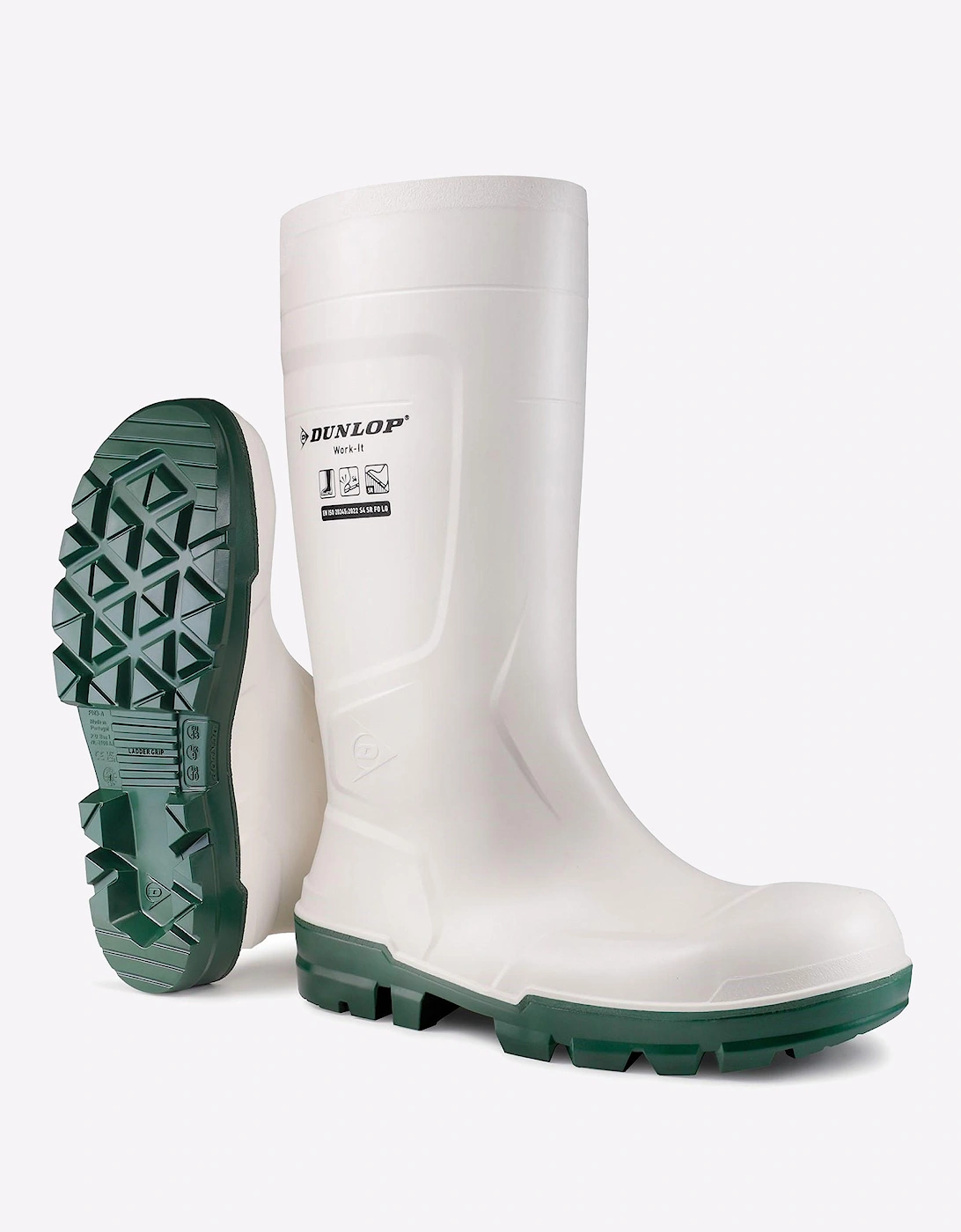 Dunlop Work-It Safety Wellington Mens White