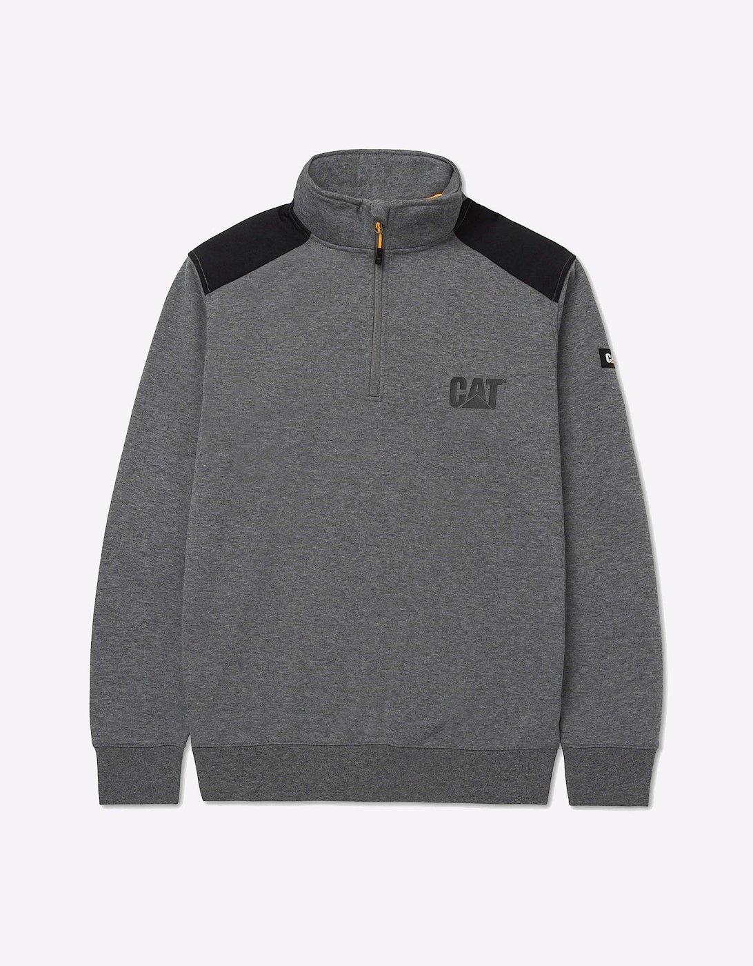 Caterpillar Essential 1/4 Zip Sweatshirts Mens Dark Heather Grey