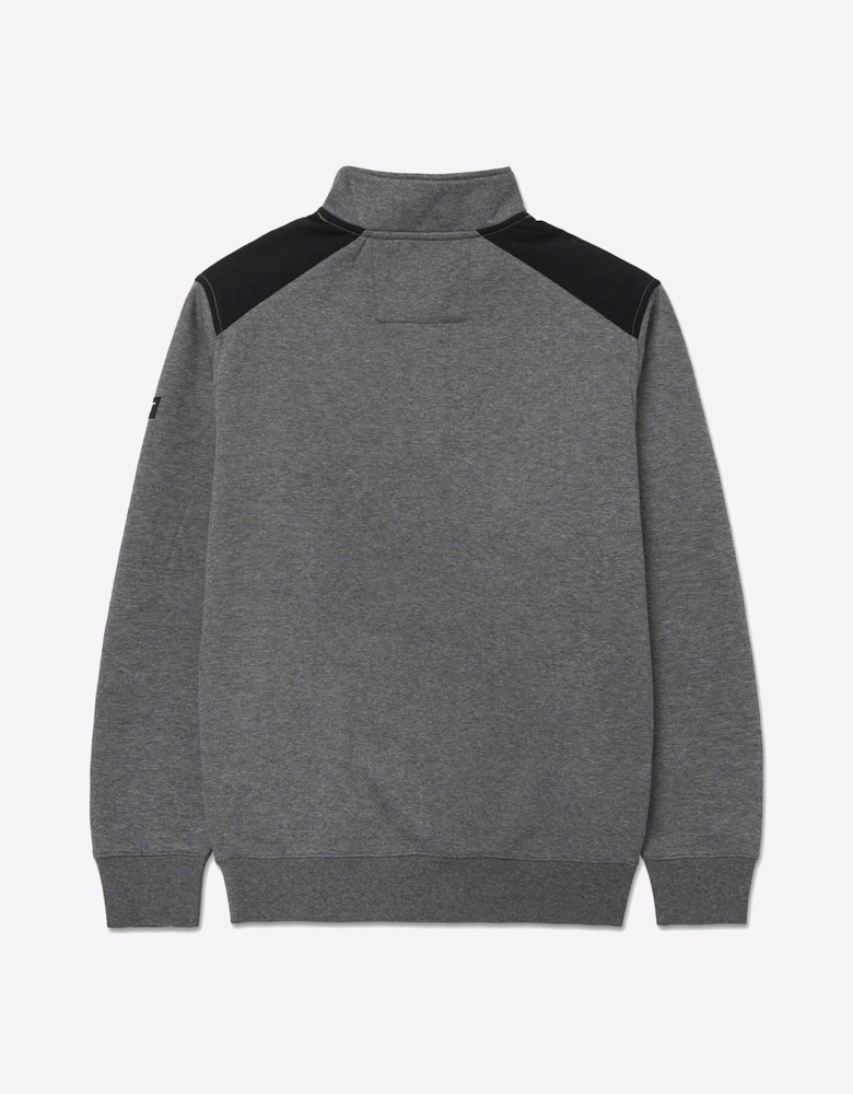 Caterpillar Essential 1/4 Zip Sweatshirts Mens Dark Heather Grey