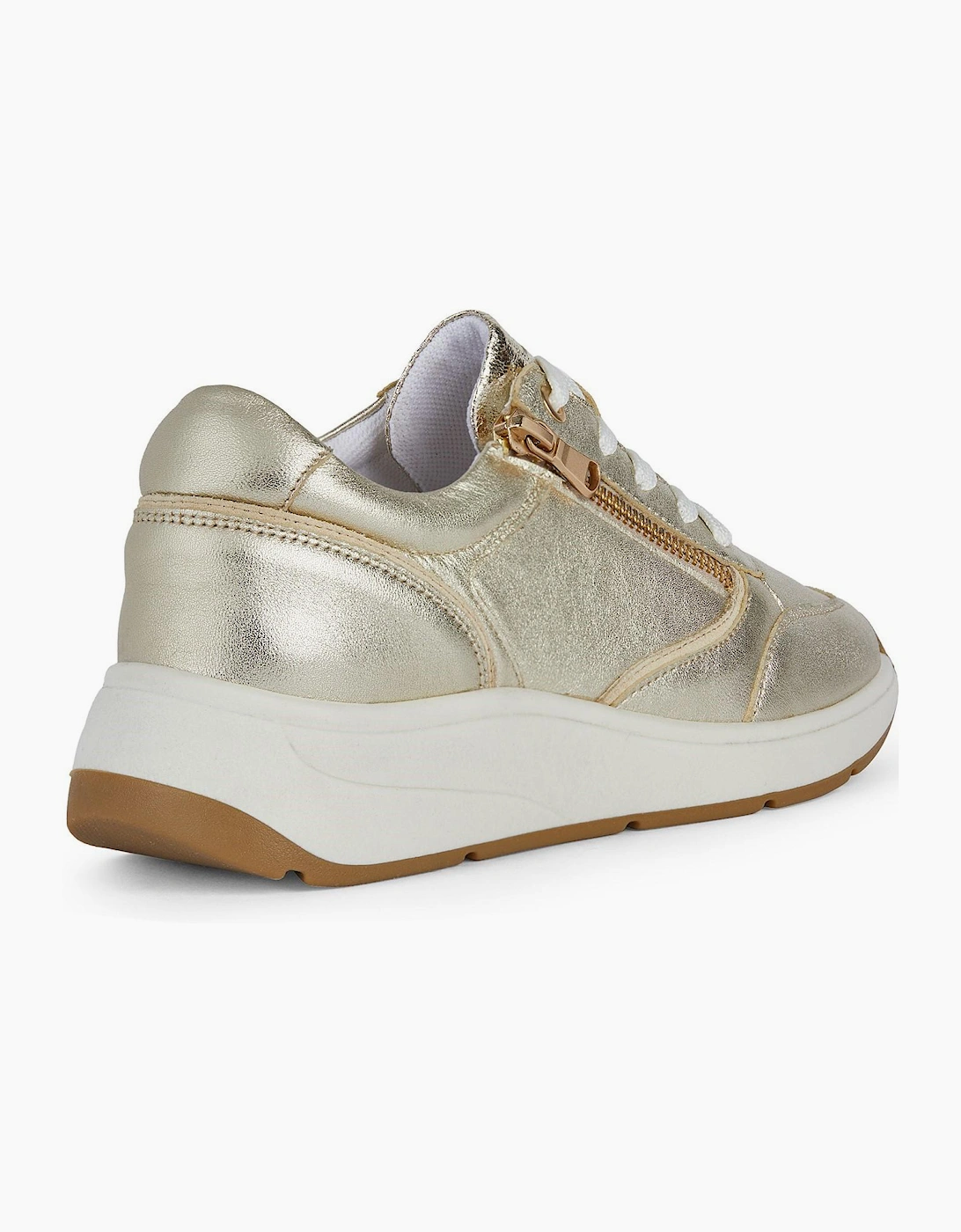 Geox Cristael Womens Trainers Light Gold