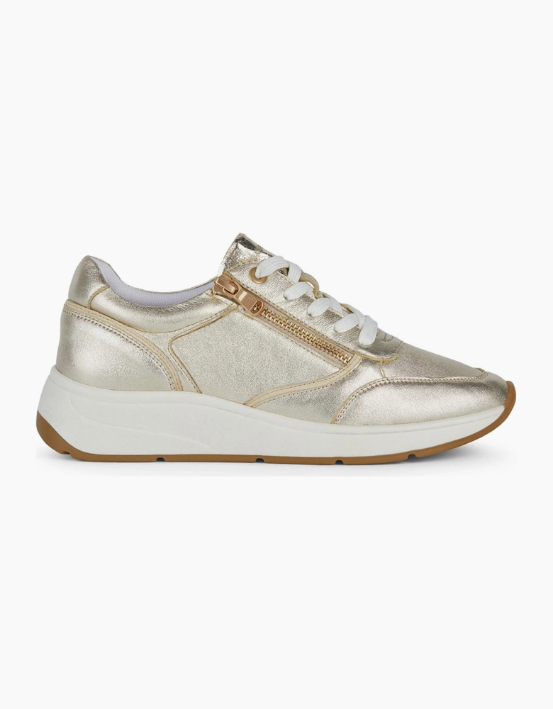 Geox Cristael Womens Trainers Light Gold