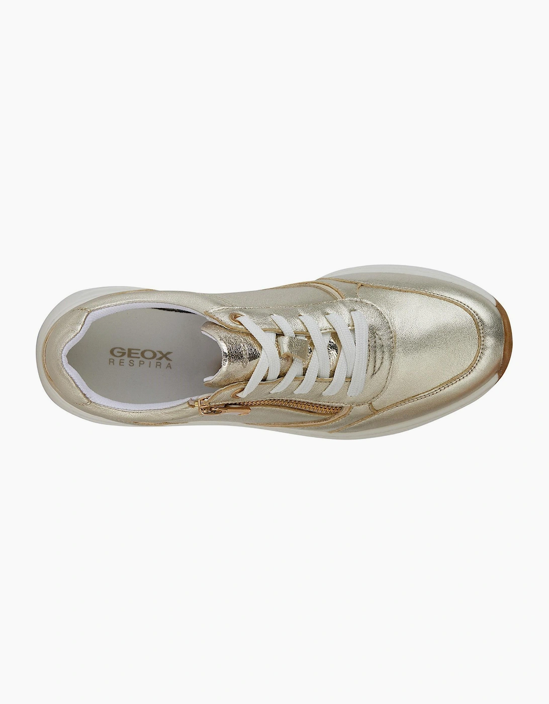 Geox Cristael Womens Trainers Light Gold