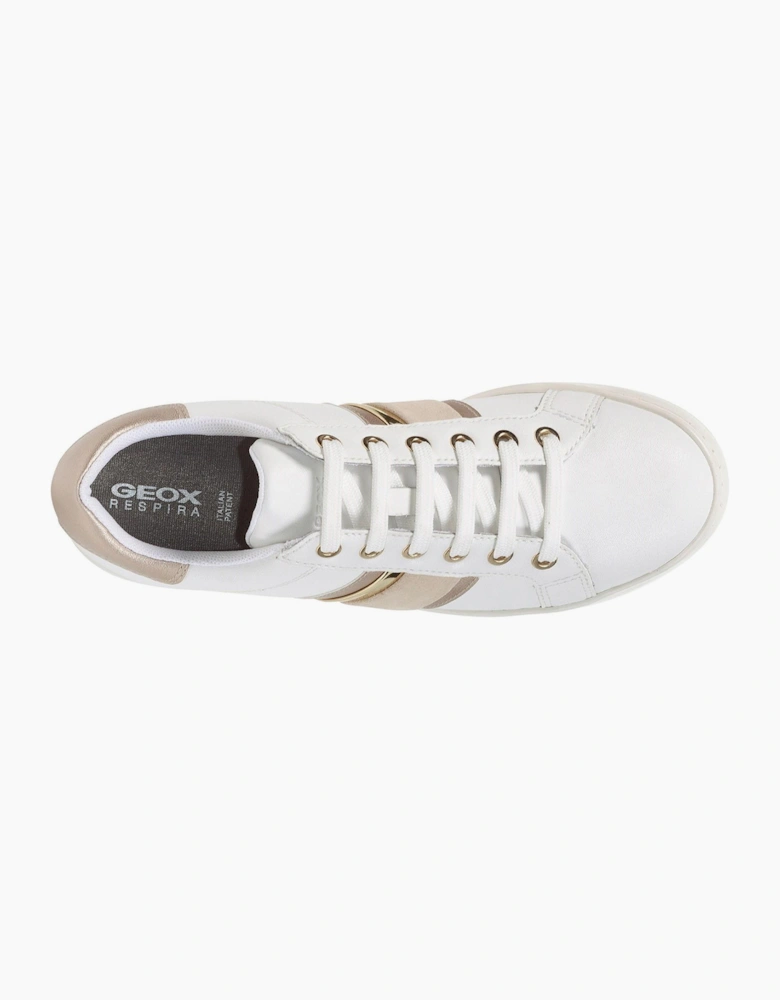 Geox Jaysen Womens Trainers White / Gold