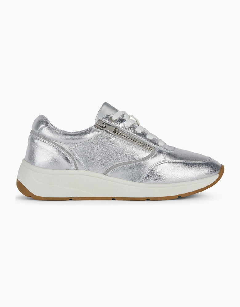 Geox Cristael Womens Trainers Silver