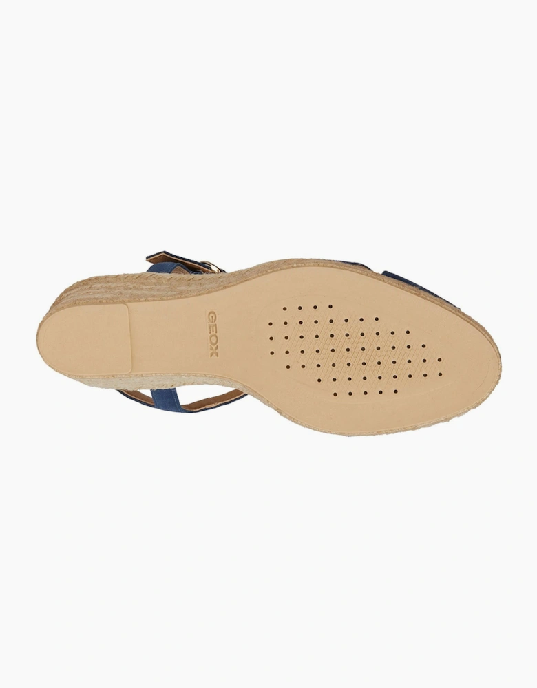 Geox D Gelsa Low C Womens Sandals Navy