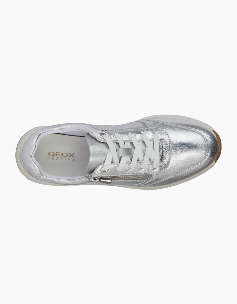 Geox Cristael Womens Trainers Silver