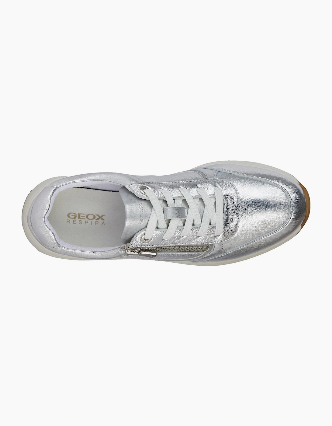 Geox Cristael Womens Trainers Silver