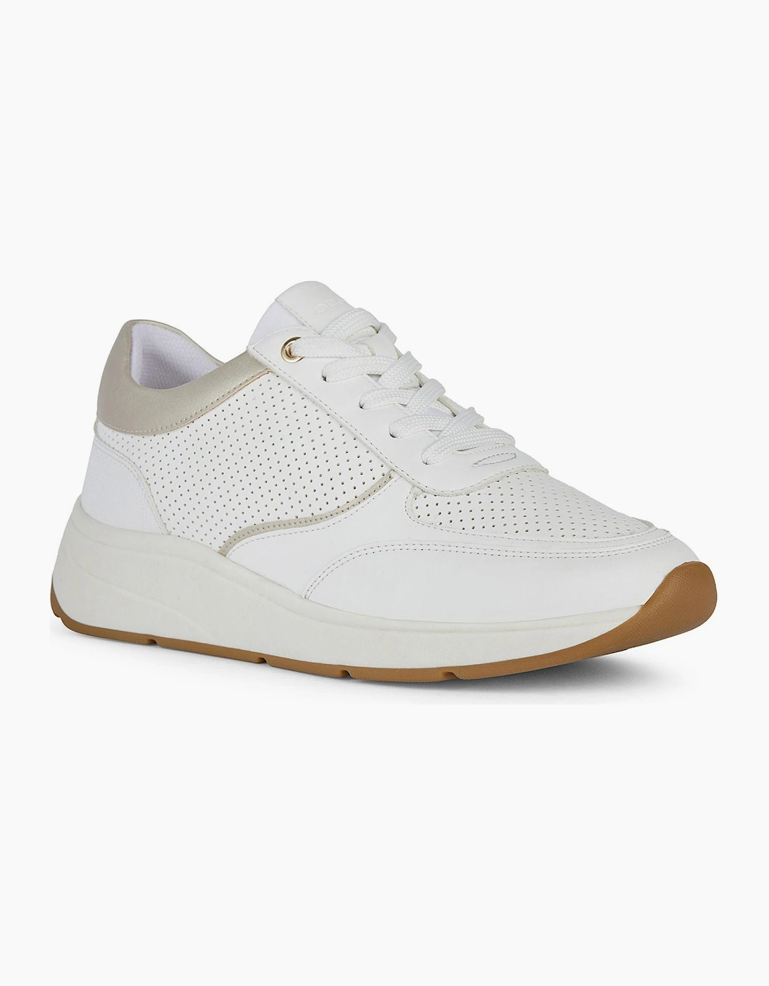 Geox D Cristael D Womens Trainers White/Gold