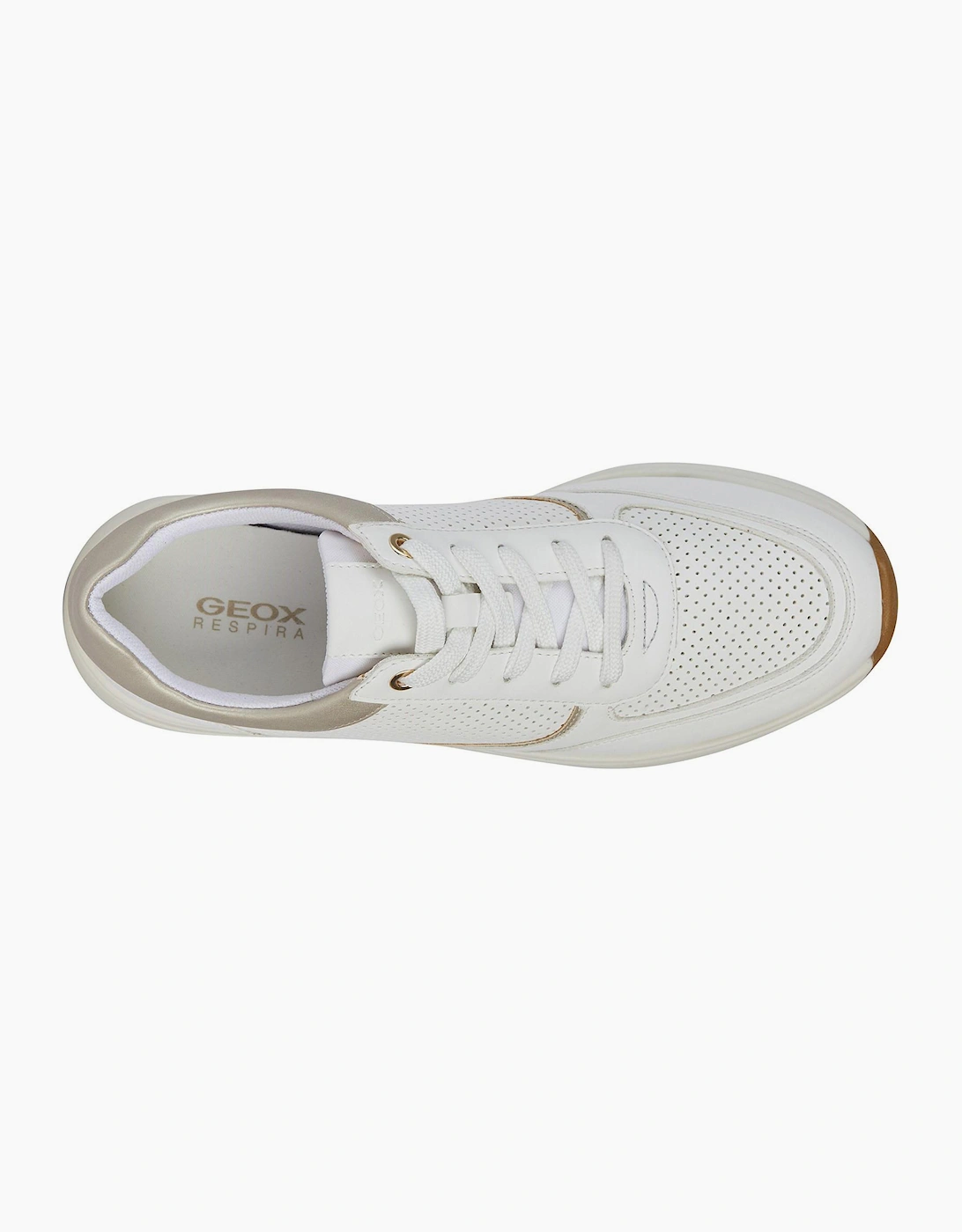 Geox D Cristael D Womens Trainers White/Gold