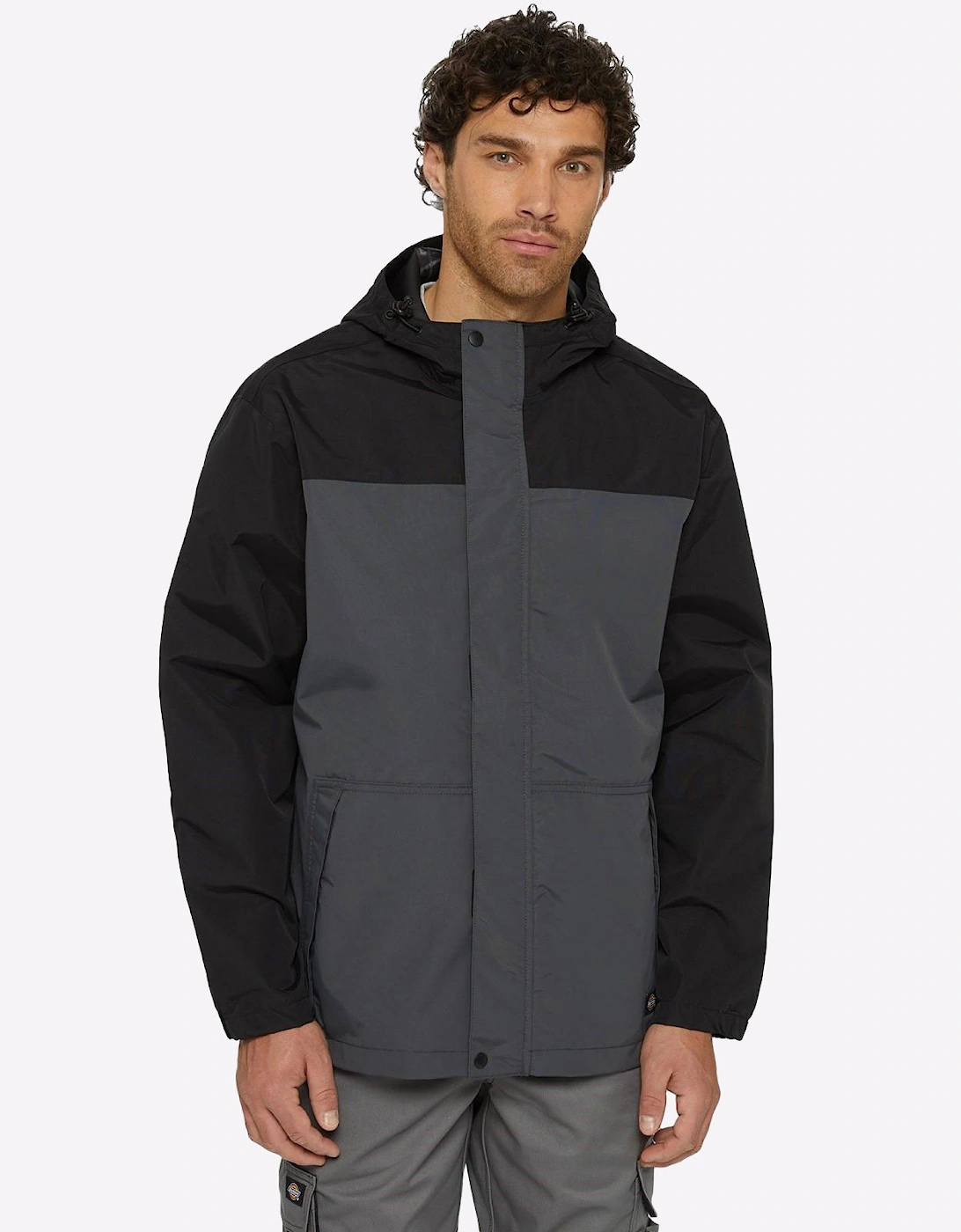 Dickies Waterproof Rain Jacket Mens Charcoal