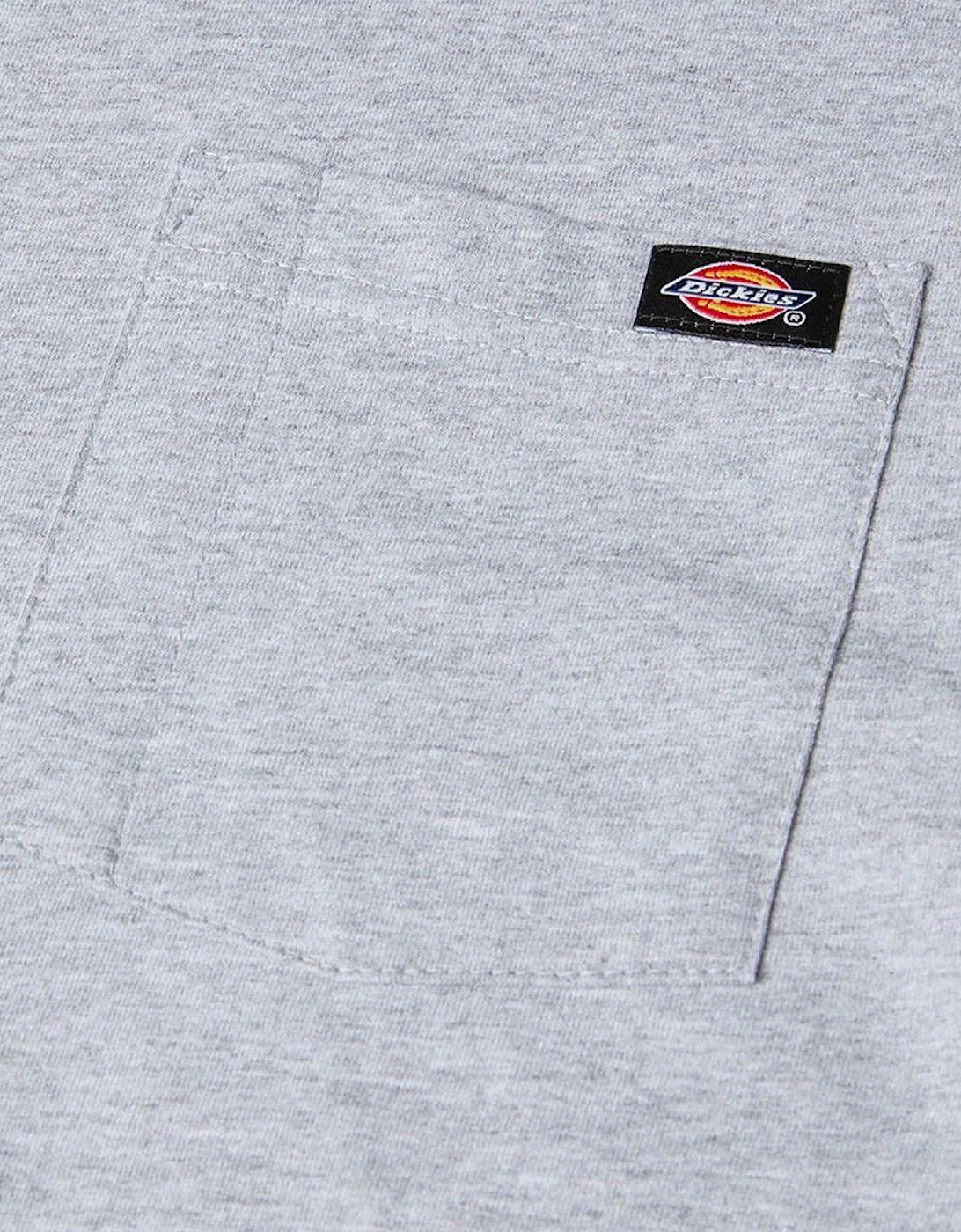 Dickies Pocket Long Sleeve Mens T-Shirt Heather Grey