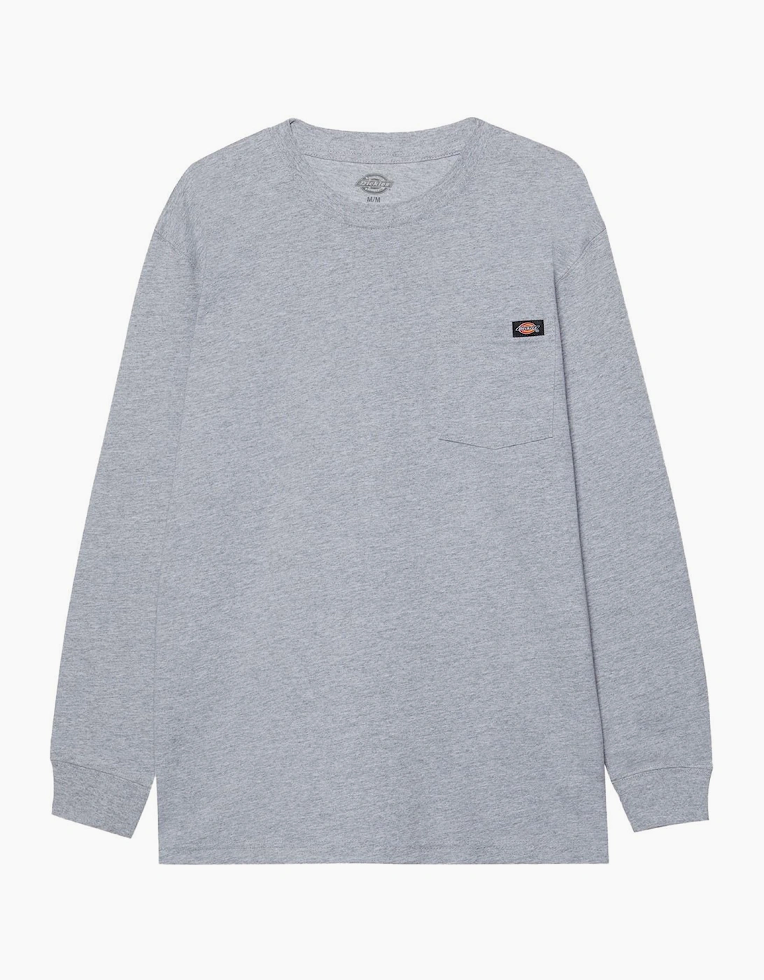 Dickies Pocket Long Sleeve Mens T-Shirt Heather Grey