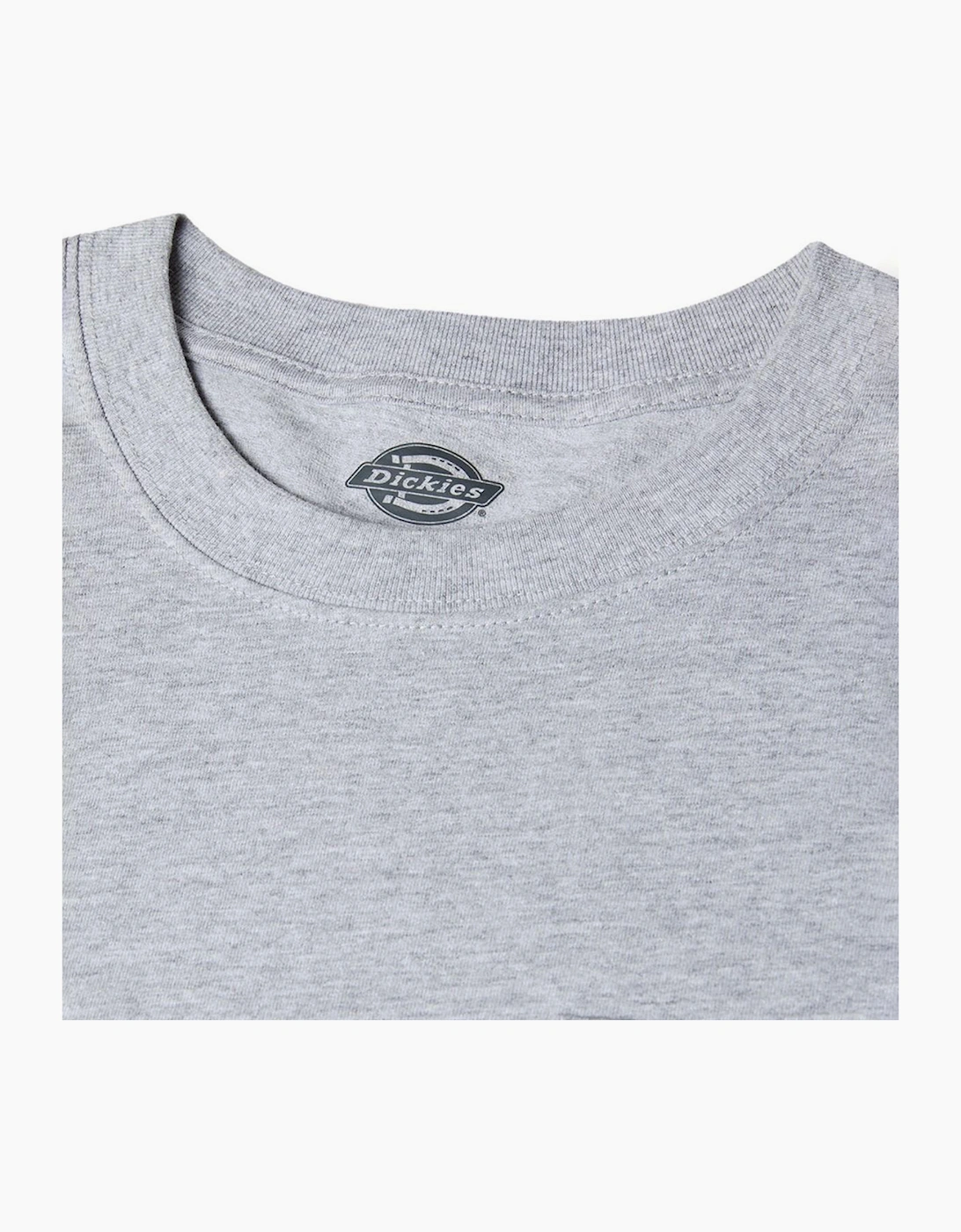Dickies Pocket Long Sleeve Mens T-Shirt Heather Grey