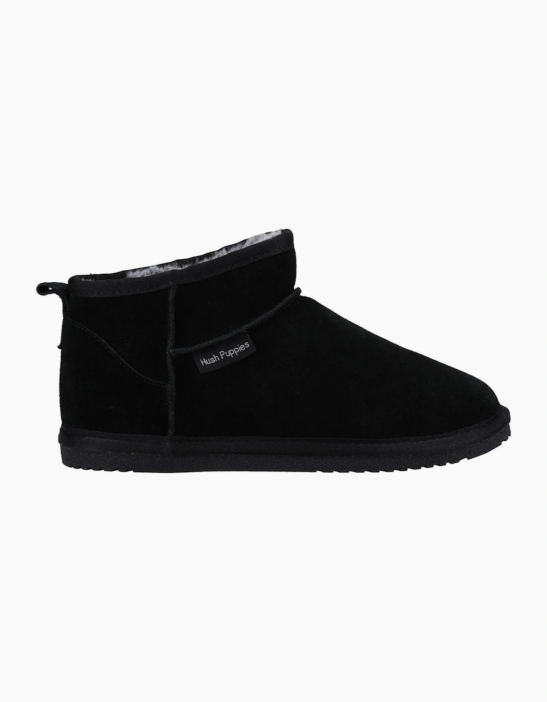 Hush Puppies Ashanti Womens Suede Slippers Black