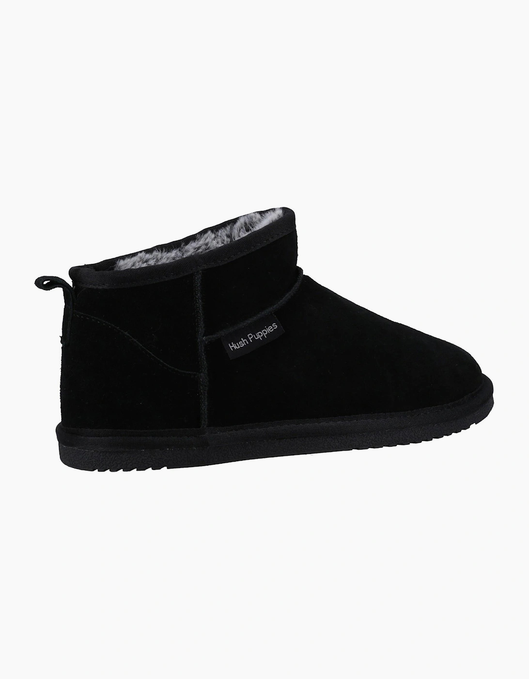 Hush Puppies Ashanti Womens Suede Slippers Black