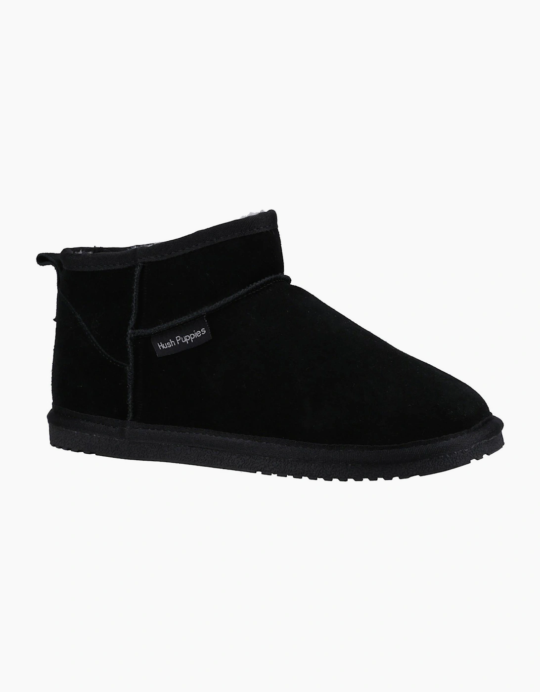 Hush Puppies Ashanti Womens Suede Slippers Black