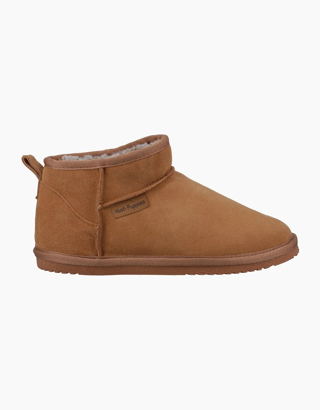 Hush Puppies Ashanti Womens Suede Slippers Tan