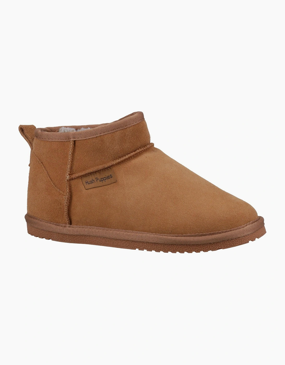Hush Puppies Ashanti Womens Suede Slippers Tan