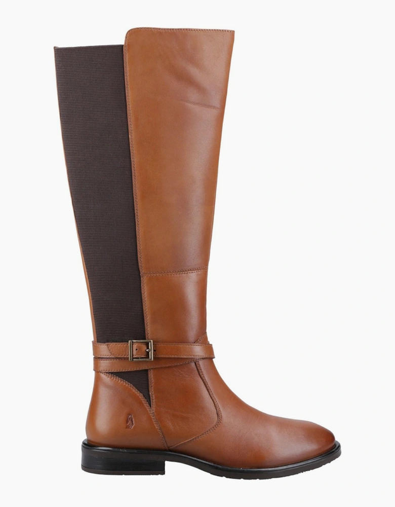 Hush Puppies Victoria Leather Memory Foam Womens Long Boots Tan