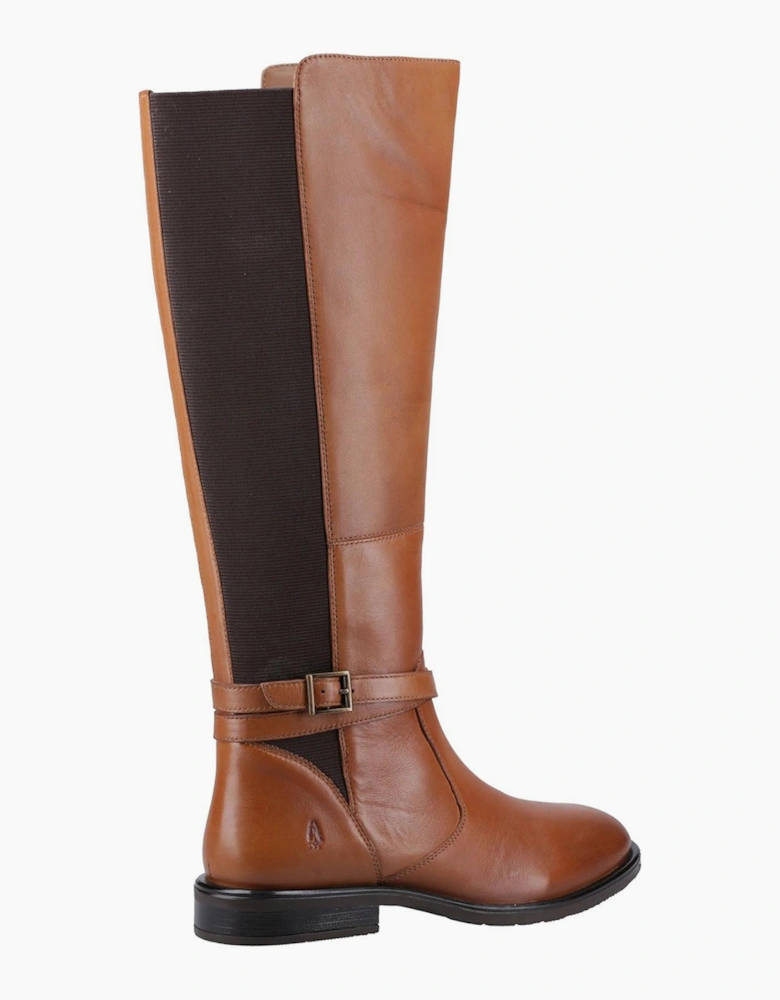 Hush Puppies Victoria Leather Memory Foam Womens Long Boots Tan