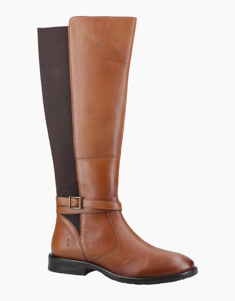 Hush Puppies Victoria Leather Memory Foam Womens Long Boots Tan
