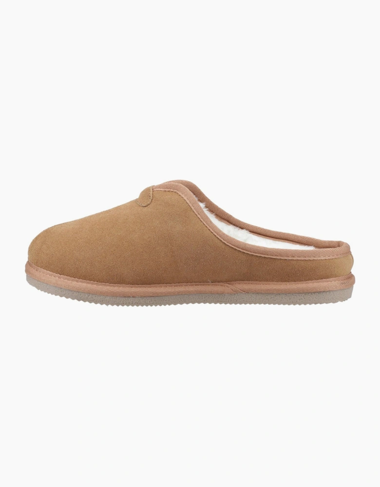 Hush Puppies Conrad Mens Suede Memory Foam Slippers Tan