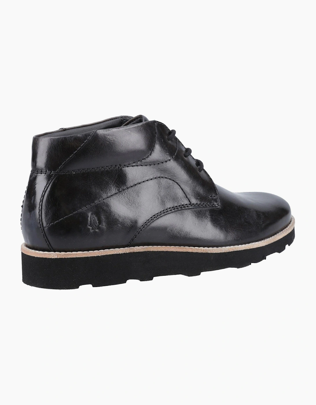 Hush Puppies Kennedy Leather Memory Foam Mens Boots Black