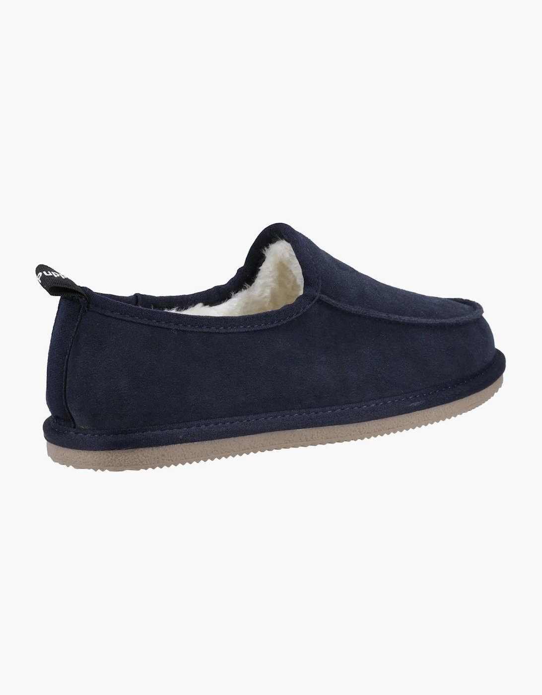 Hush Puppies Charles Mens Suede Memory Foam Slippers Navy