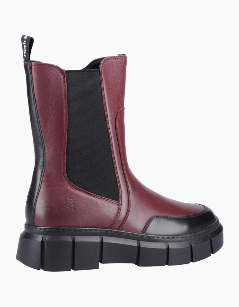 Hush Puppies Fleur Memory Foam Womens Boots Bordeaux