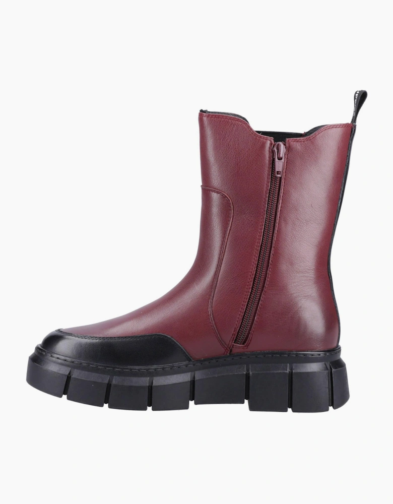 Hush Puppies Fleur Memory Foam Womens Boots Bordeaux